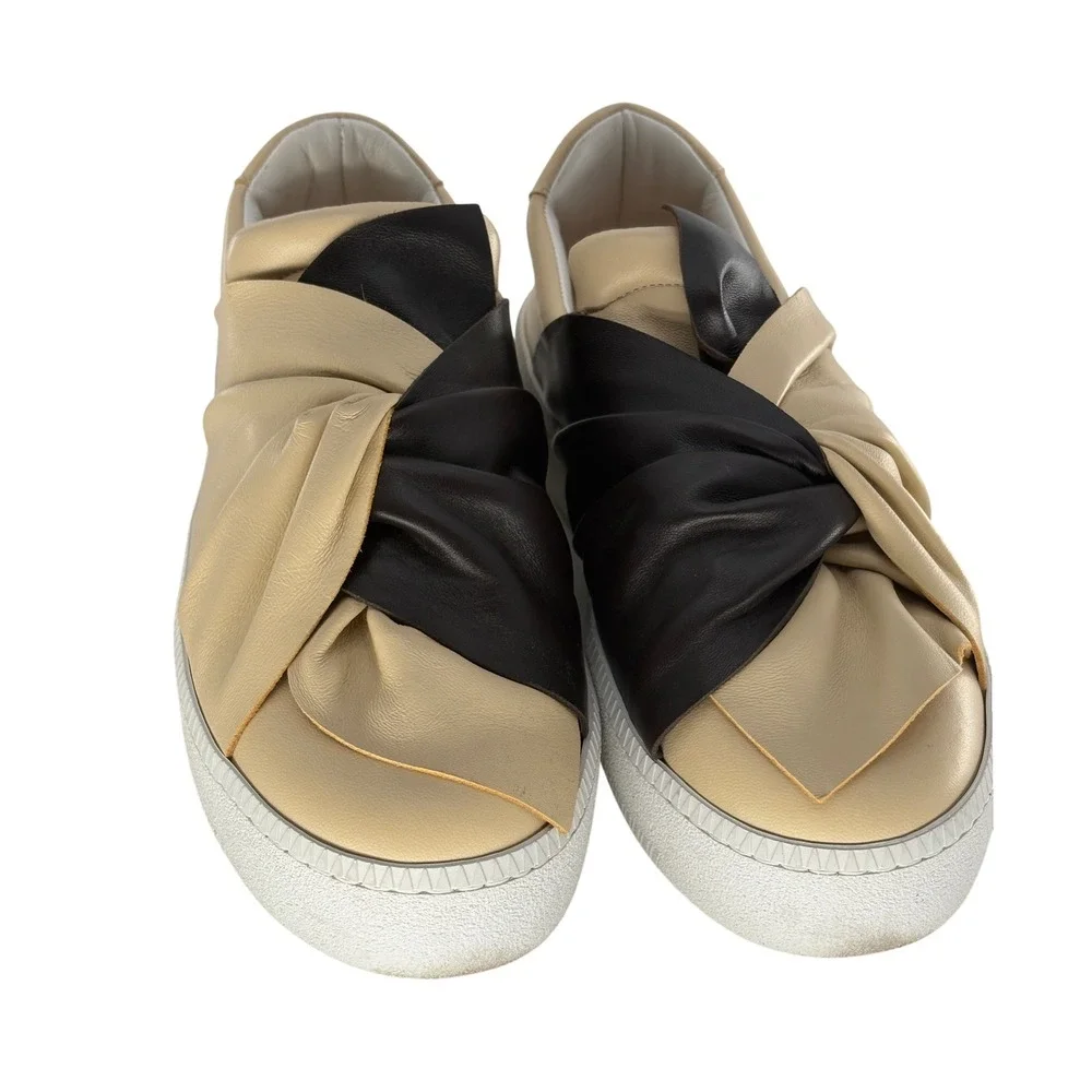 Ports‎ 1961 Shoes Iconic Bee Sneaker Platform Brown Off White Women 8 Slip On